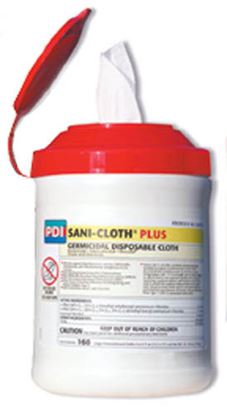 Sanicloth 'Plus' Classic Wipes 6  x 6.75  Tub-160