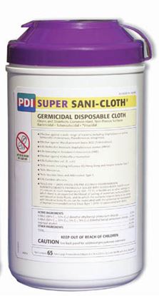 Sanicloth 'Super' Wipes XL 8  x 14  Tub- 65